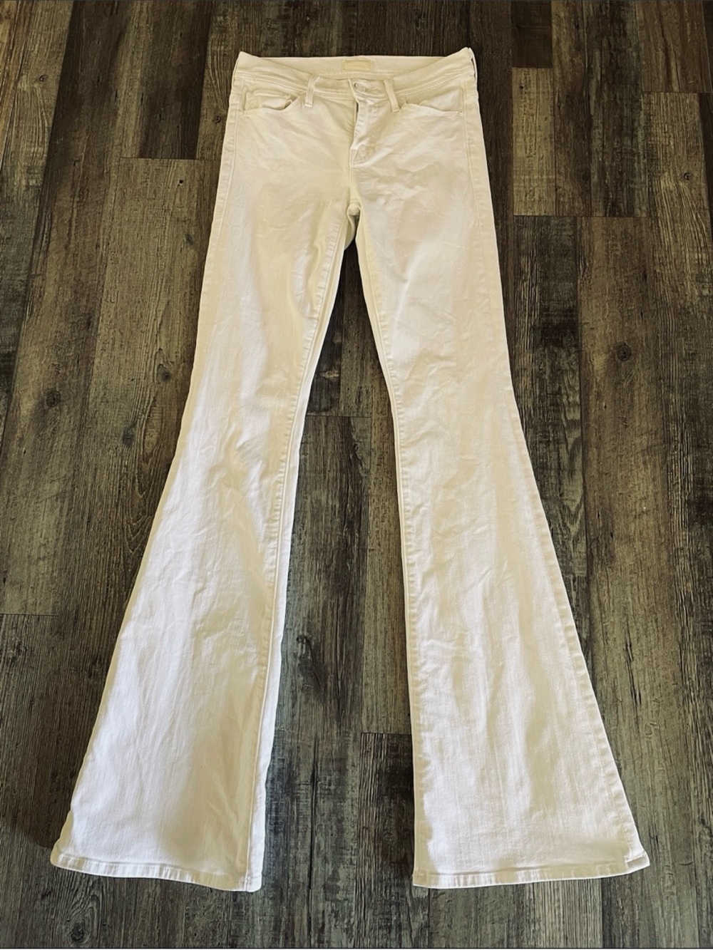 Mother white flare “the cruiser” jeans